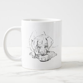 Labrador Valp Kaffe Mugg, Hundmamma Konst Jumbo Mugg