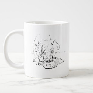 Labrador Valp Kaffe Mugg, Hundmamma Konst Jumbo Mugg
