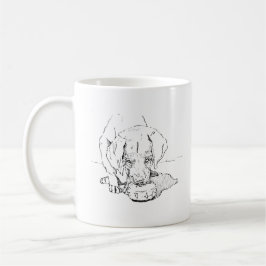 Labrador Valp Kaffe Mugg, Hundmamma Konst Kaffemugg