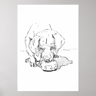 Labrador Valpkunst, Minimalistisk Teckning Poster