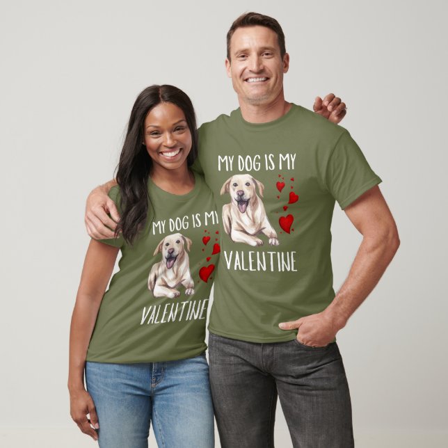 Labrador Watercolor Valentine Day T-Shirt (Unisex)