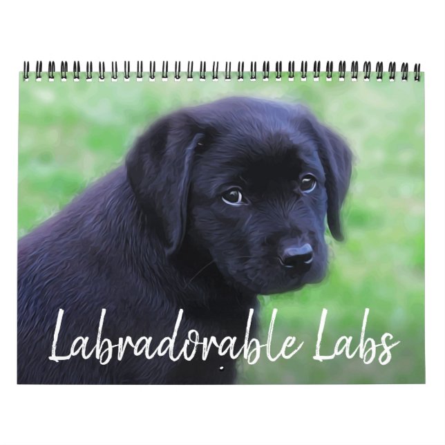Labradorable Labs - Black Labour Retriever Kalender (Omslag)