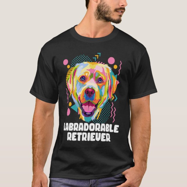 Labradorable Retriever Animal Pun  Animal Meme Hum T Shirt (Framsida)