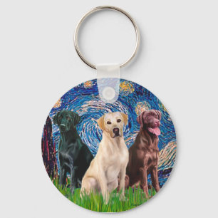 Labradorer (3) - Stjärnkväll Nyckelring