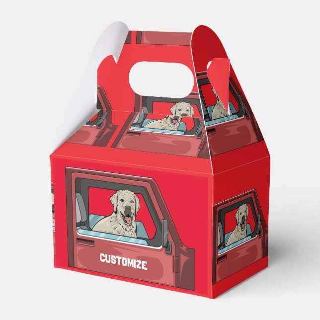 Labradorhund som åker skjutjärn Thunder_Cove  Presentaskar (Framsidan Sidan)