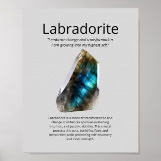 Labradorite Crystal Beteckning Poster