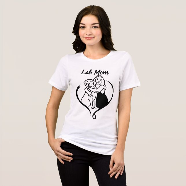 LabradorMammaKärlek T Shirt (Framsida Full)