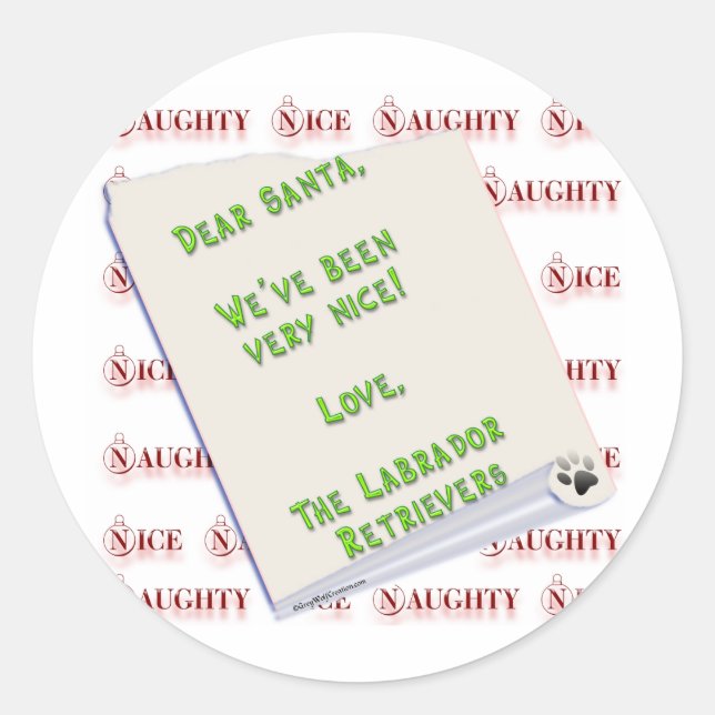 LabradorpluralNice Runt Klistermärke (Framsida)