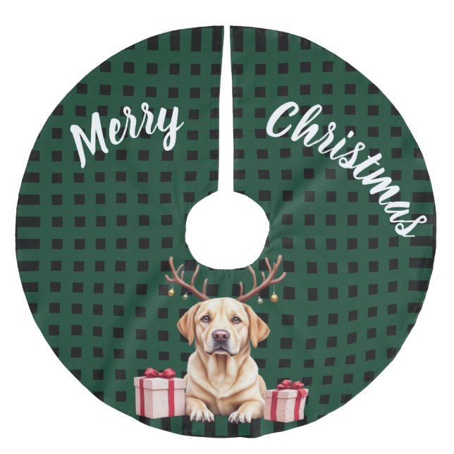 Labradorren Julgransmatta Borstad Polyester (Framsidan)