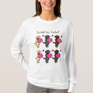 Labradors & rotecknadvalentin tee shirt