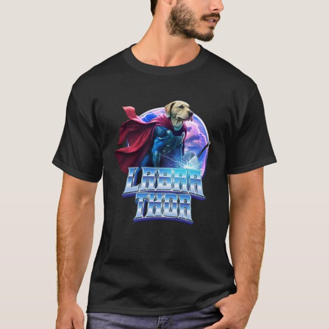 Labrathor & Cute Gult Labour Retriever 2 T Shirt (Framsida)