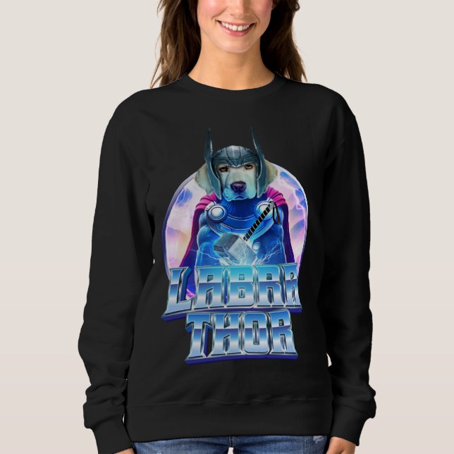 Labrathor   & Cute Yellow Labrador Retriever  1 T Shirt (Framsida)