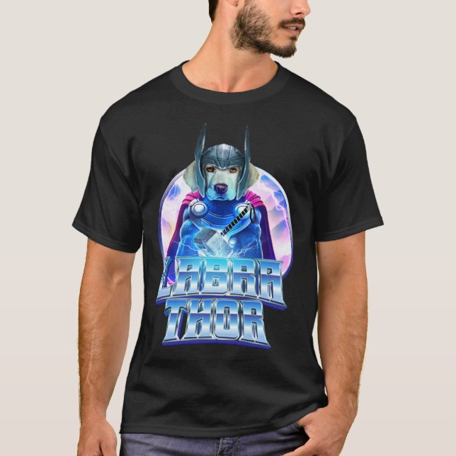 Labrathor & Söt Gul Labrador Retriever 1 T Shirt (Framsida)