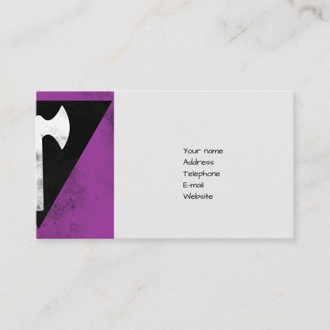 Labrys Lesbisk Flagga Visitkort (Framsida)