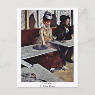 L'Absinthe by Edgar Degas Vykort