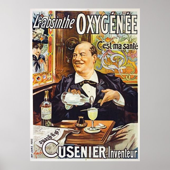 L'Absinthe Cusenier Poster (Framsidan)
