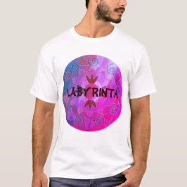 Labyrint anpassade text färglös runda mandala t shirt