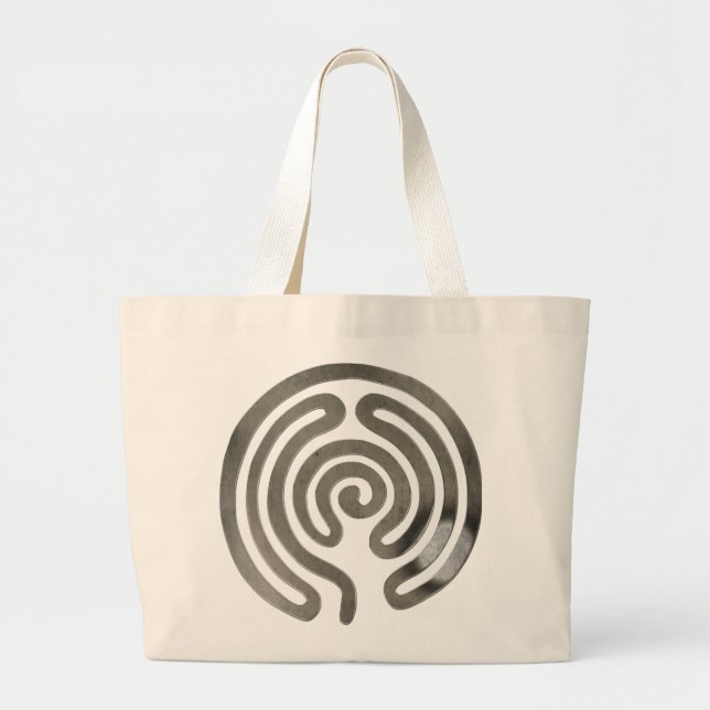 labyrint antique silver jumbo tygkasse (Framsidan)