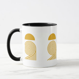 Labyrint av ljus – Sol och gyllene spiral-mugg Mugg