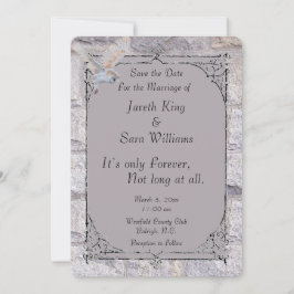 Labyrint Det är bara över Bröllop spara datum Datumet