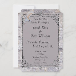 Labyrint Det är bara över Bröllop spara datum Datumet