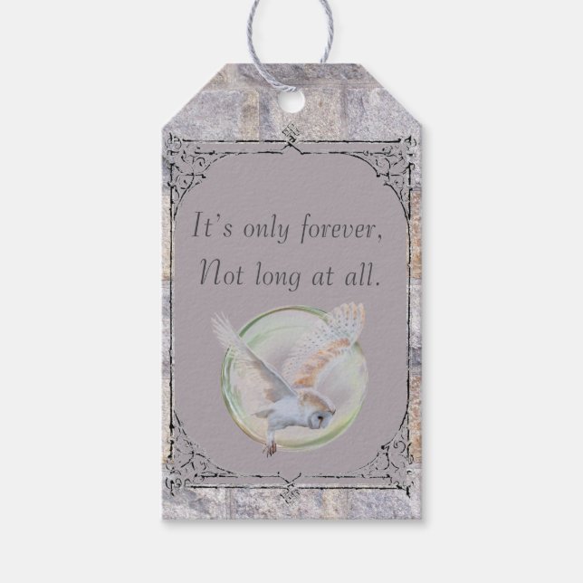 Labyrint Det är bara över Bröllop Uggla Presentetikett (Framsidan)