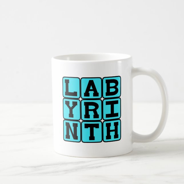 Labyrint, komplicerad labyrint kaffemugg (Höger)