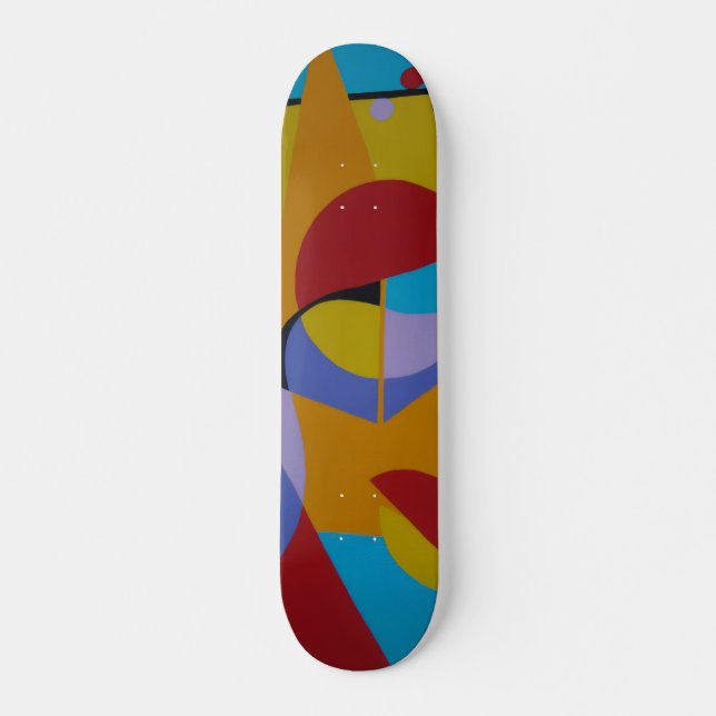 Labyrint på Asfaltskejtboard Mini Skateboard Bräda 18,5 Cm (Framsida)