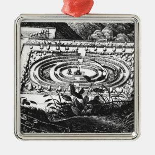 Labyrint på Heidelberg, Hortus Palatinus (engravi Julgransprydnad Metall