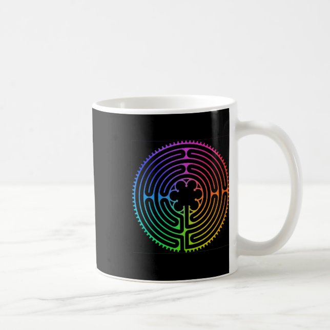 Labyrint Regnbåge Chartres Labyrint Maze Yoga Des Kaffemugg (Höger)