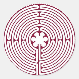 labyrint runt klistermärke