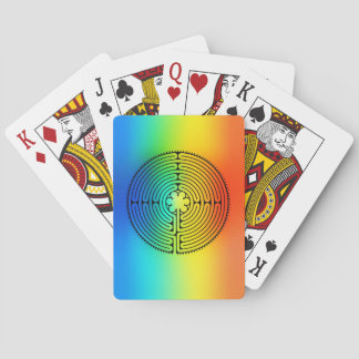 Labyrint som leker kort spelkort