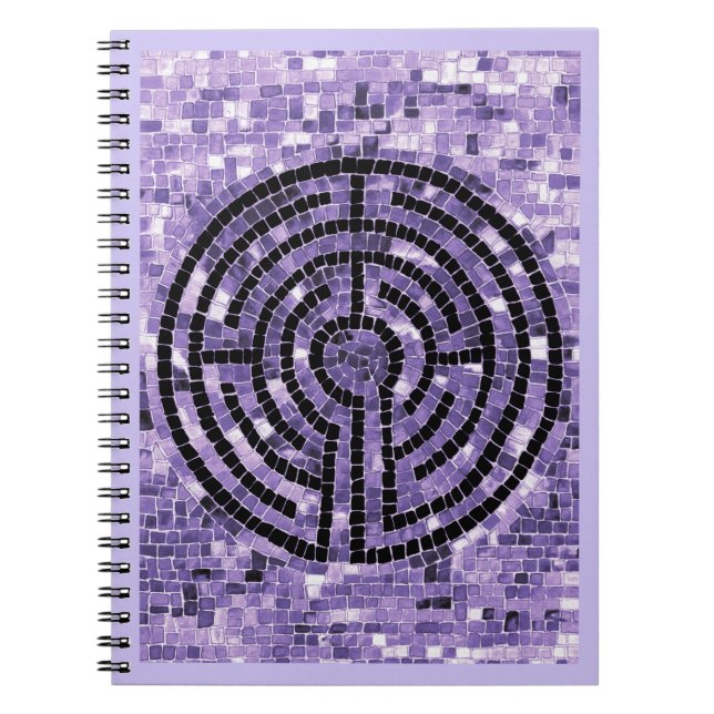 LABYRINT VI 6,5x8,75 Spiralblock - Amethyst (Framsidan)