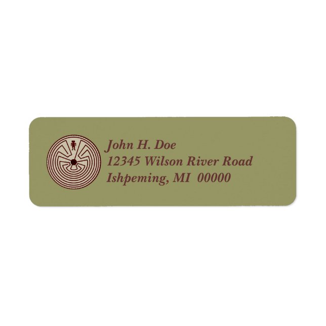 Labyrint Walker Adressetiketters ~ EZ2 Change Info Returadress Etikett (Framsidan)