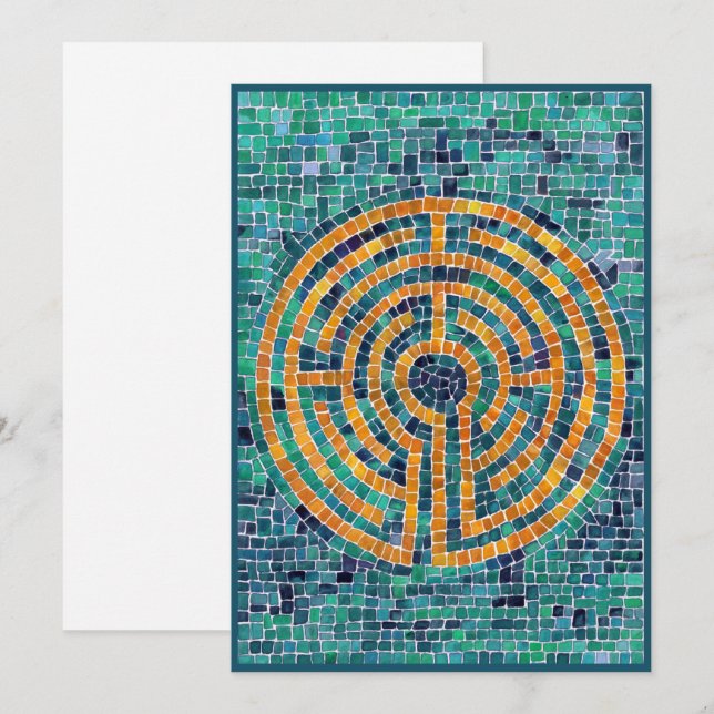 LABYRINTH II 5x7 - platta kort (Fram/baksida)