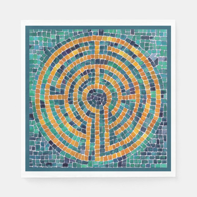 LABYRINTH II, Pappra standardblöjor - Grönt Pappersservett (Framsidan)