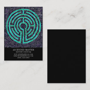 LABYRINTH III 3.5x2.5 Visitenkort - Svart Anteckningskort