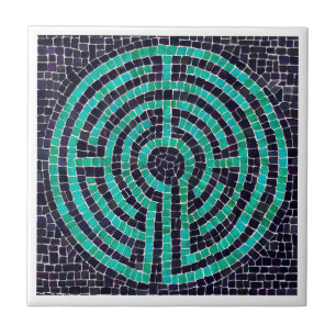 LABYRINTH III 4.25x4.25 Keramiskt plattor - Vit Kakelplatta