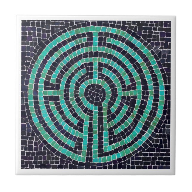 LABYRINTH III 4.25x4.25 Keramiskt plattor - Vit Kakelplatta (Framsidan)