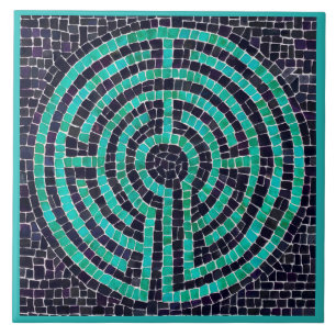 LABYRINTH III 6x6 Keramisk Kakel - Turkos