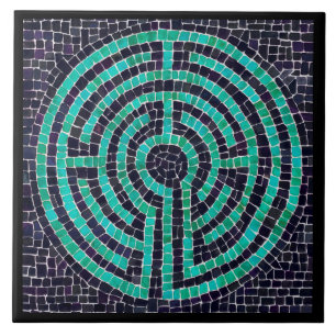 LABYRINTH III 6x6 keramiskt plattor - svart Kakelplatta