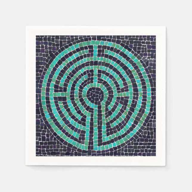 LABYRINTH III StandardCocktailPaper Napkin - vit Pappersservett (Framsidan)