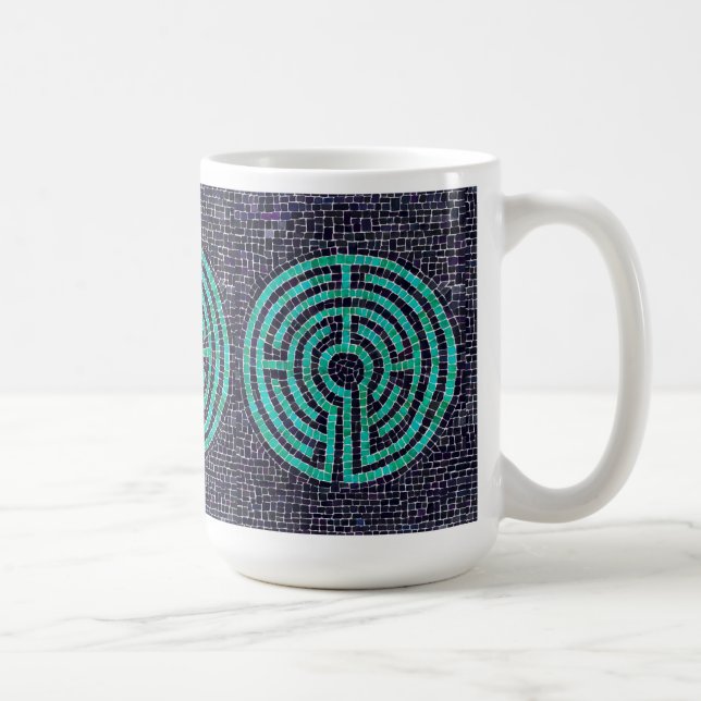 LABYRINTH III Tall White Mugg (Höger)