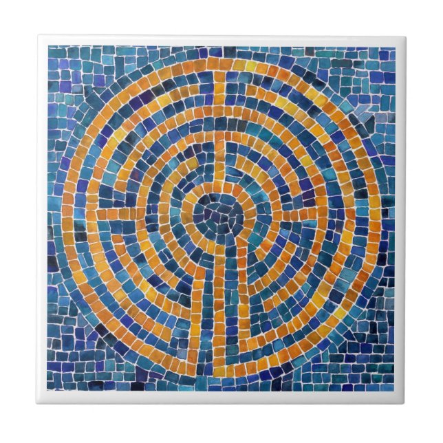LABYRINTH IV 4.25x4.25 Keramiskt plattor - Vit Kakelplatta (Framsidan)