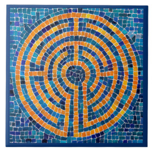 LABYRINTH IV 6x6 keramiska plattor - blå Kakelplatta