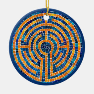 LABYRINTH IV Ceramisk cirkel Ornament