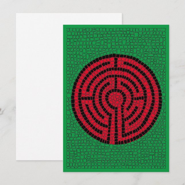 LABYRINTH IX 4.5x6.25 - platta kort (Fram/baksida)