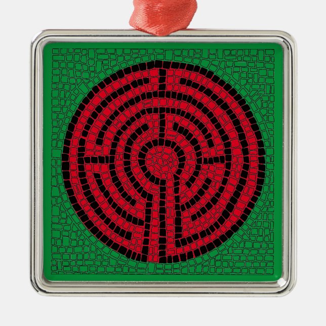 LABYRINTH IX Premium Square Ornament (Framsidan)
