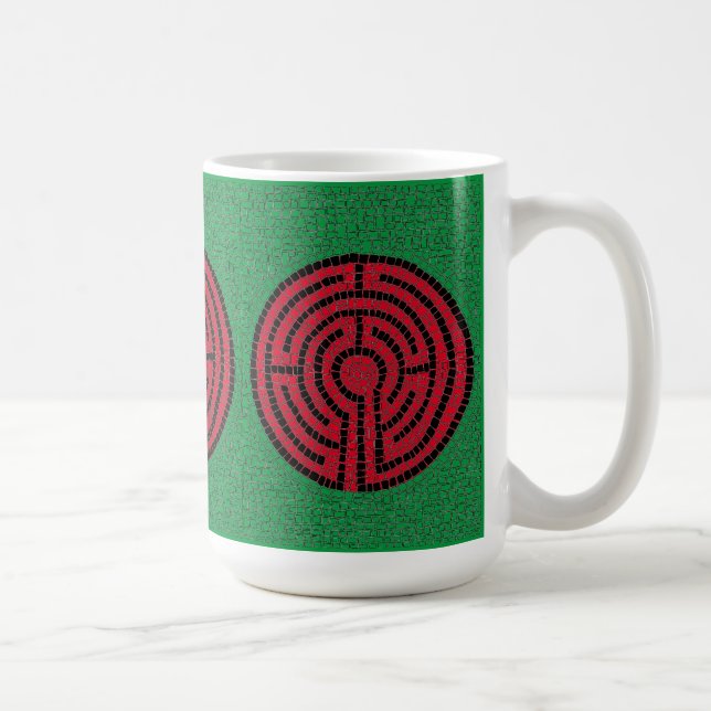 LABYRINTH IX Tall White Mugg (Höger)