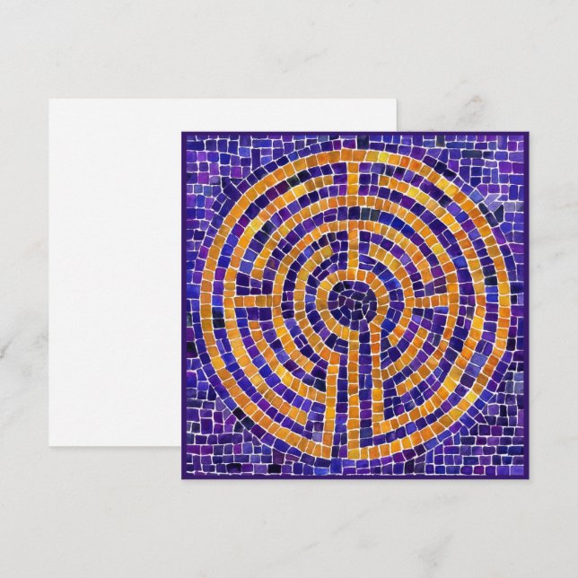LABYRINTH MOSAIC 5,25-tums Fyrkantigt, platt kort (Fram/baksida)
